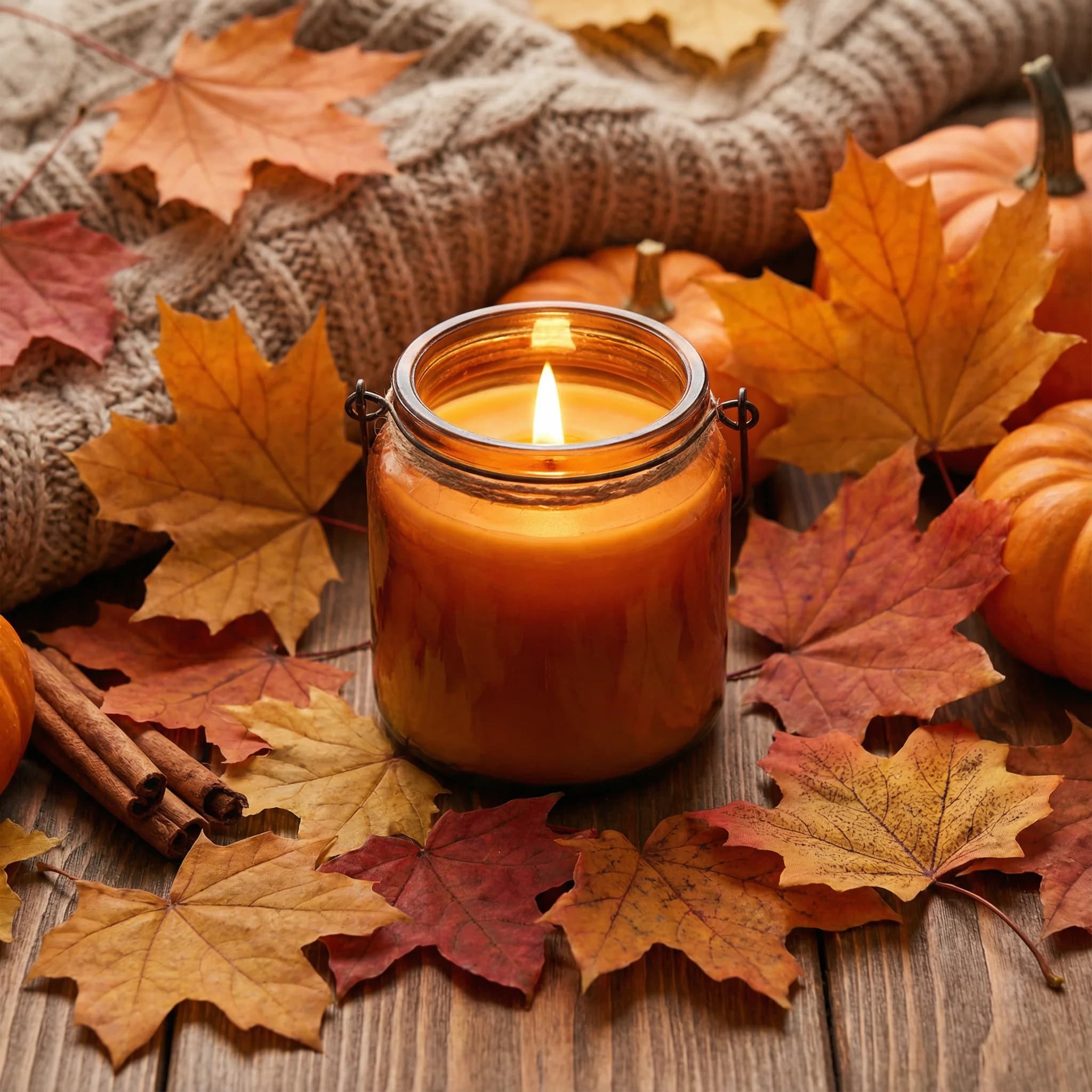 Jesienne liście - przykład efektu AI