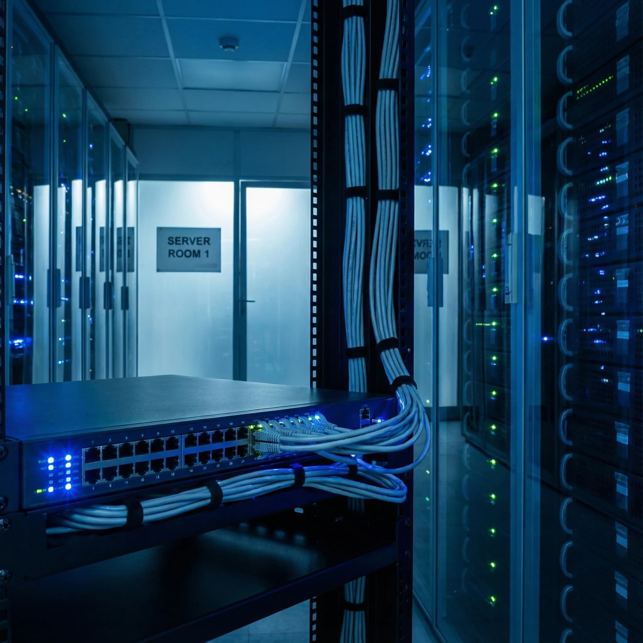 Serwerownia - przykład efektu AI